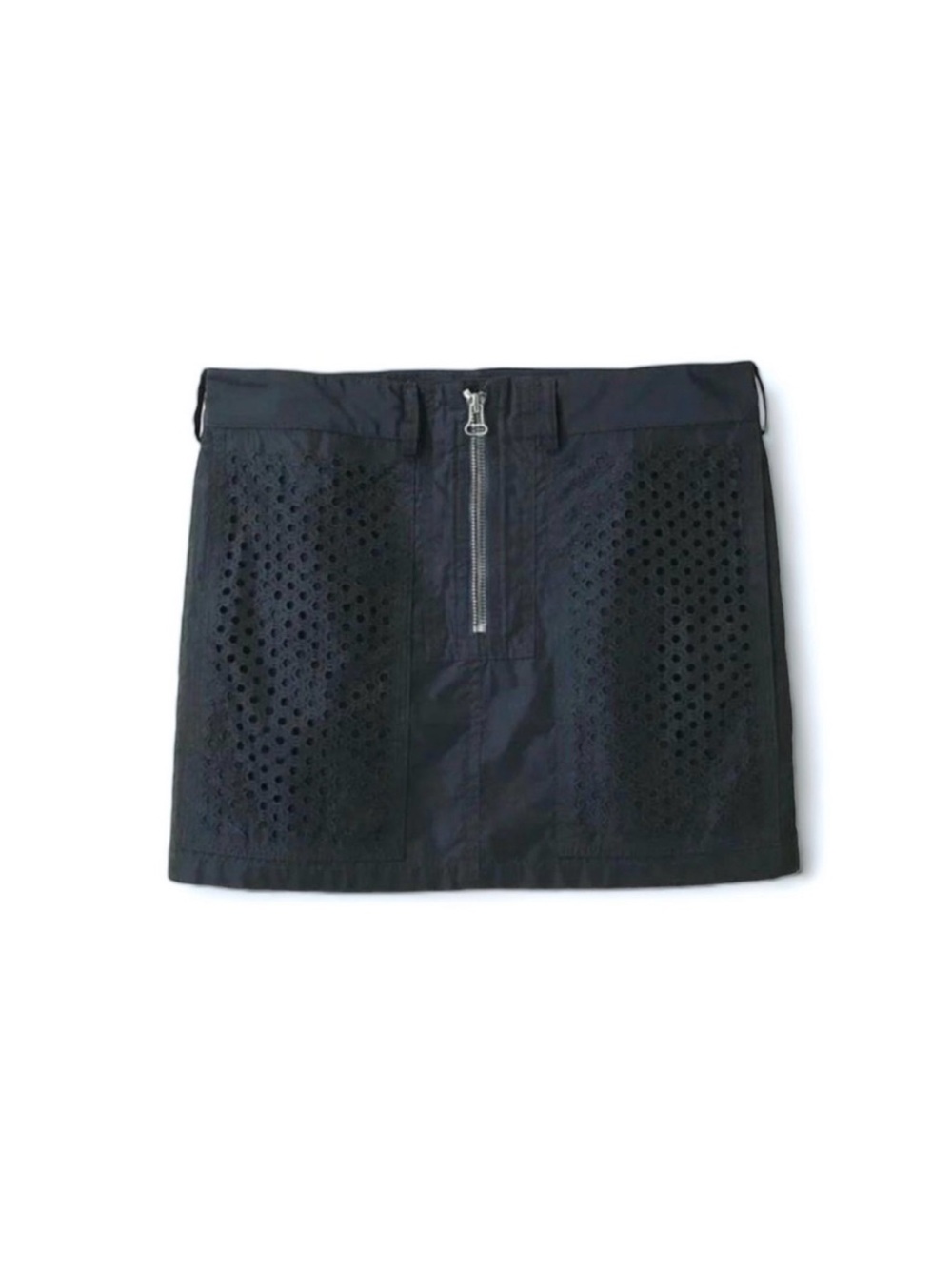 ★ Alexander Wang Limited Release Seasonal Staple Laser Cut Mini Skirt Black 2 ★